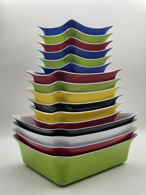 Dalebrook, Design Set of 16 professional melamine bowls, 3 different sizes