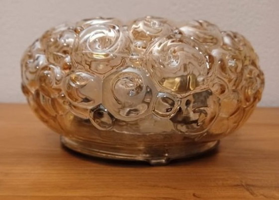 Image 1 of Helena Tynell Smoked Glass Ceiling Light, Snail Model 1960s - 1970s