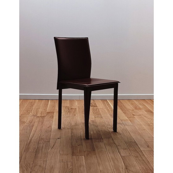 Image 1 of Sedia vintage in cuoio tinto spesso di Margot per Cattelan Italia