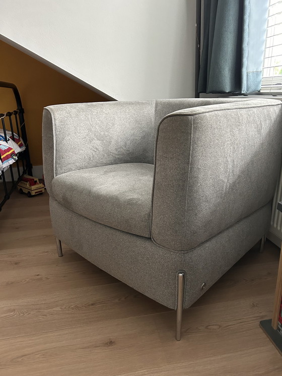 Image 1 of Natuzzi Anteprima Armchair Light Gray