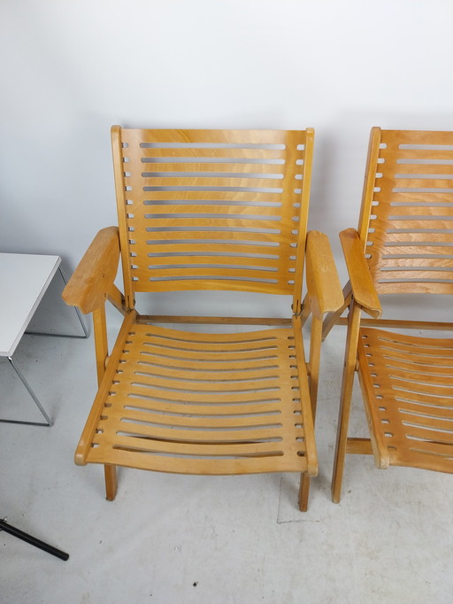 3 X Folding Chair By Nico Kralj 1960'S For Stol Kamnik