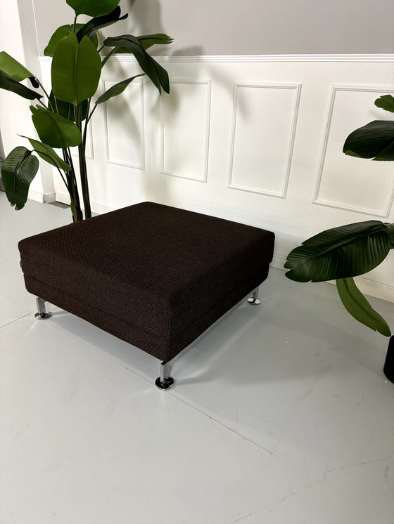 Image 1 of Brühl Moule stool designer fabric brown coffee table