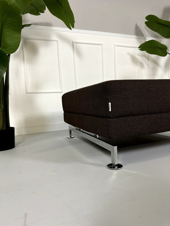 Image 1 of Brühl Moule stool designer fabric brown coffee table