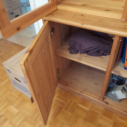 Display cabinet made of solid pine - 2 parts