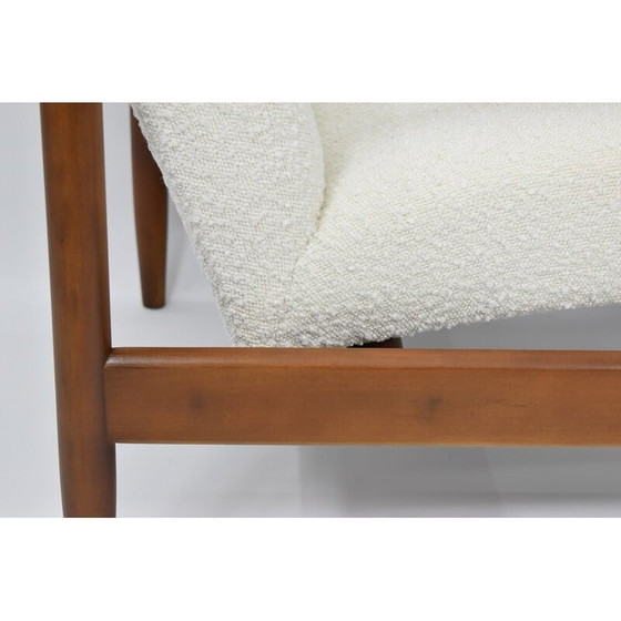 Image 1 of Poltrona vintage in bouclé bianco di E. Homma