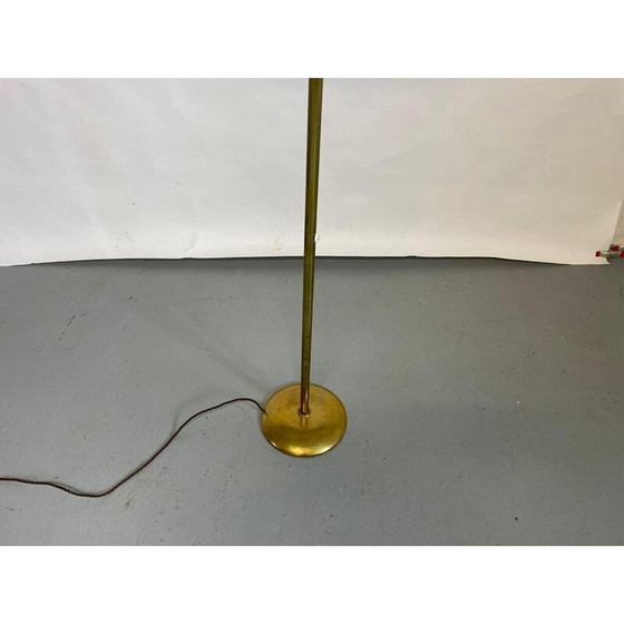 Image 1 of Lampada da terra vintage in ottone e vetro, Cecoslovacchia 1960