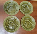 1871 Vintage French Fondue Plates 4X