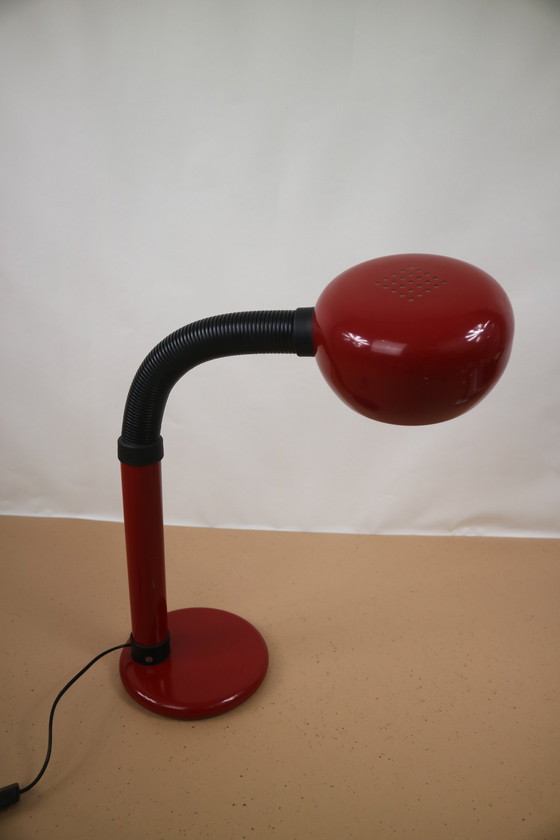 Image 1 of Lampada da tavolo rossa vintage