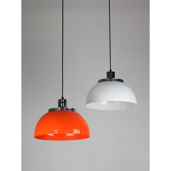 Image 1 of Pair of vintage Faro pendant lamps by Luigi Massoni from Guzzini, 1960s