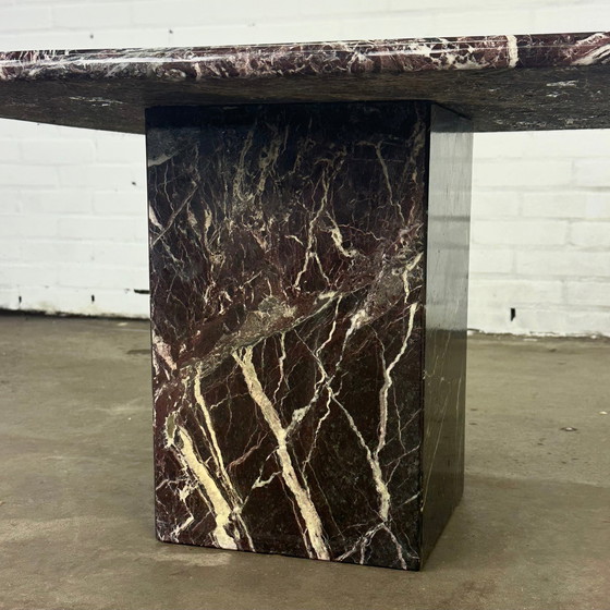 Image 1 of Italian Vintage Coffee Table Of Bordeaux Marble