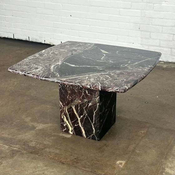 Image 1 of Italian Vintage Coffee Table Of Bordeaux Marble