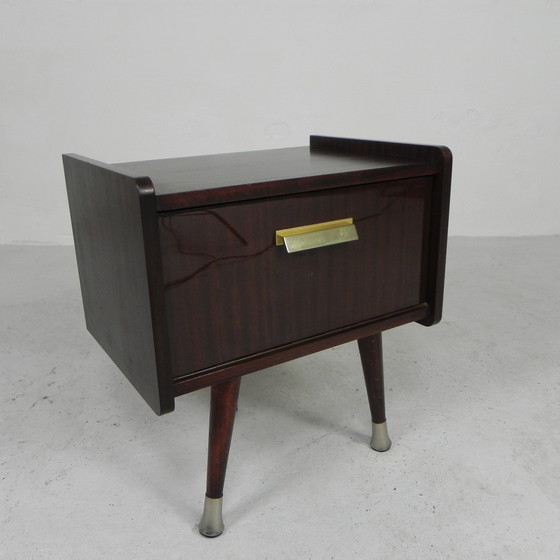 Image 1 of Bedside table with tapered legs, 1960s