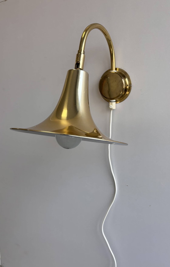 Image 1 of Lampada da parete vintage in ottone Börje Claes