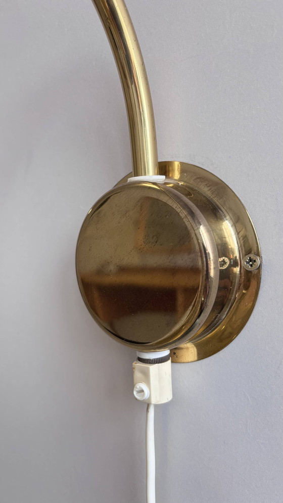 Image 1 of Lampada da parete vintage in ottone Börje Claes
