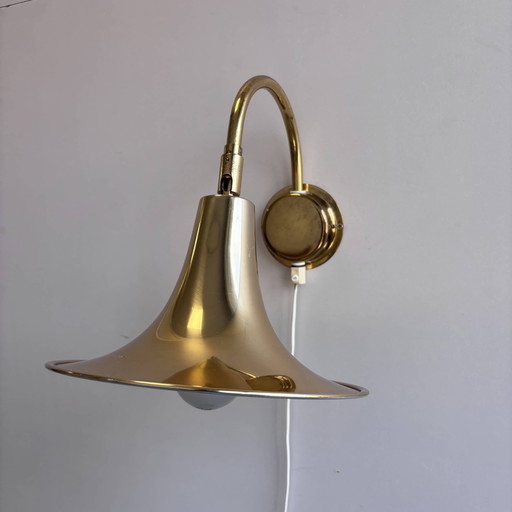 Lampada da parete vintage in ottone Börje Claes