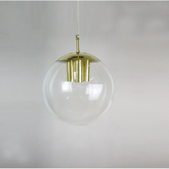 Image 1 of Lampada a sospensione in vetro vintage, 1950