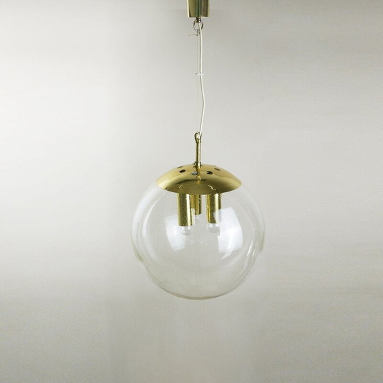 Image 1 of Lampada a sospensione in vetro vintage, 1950