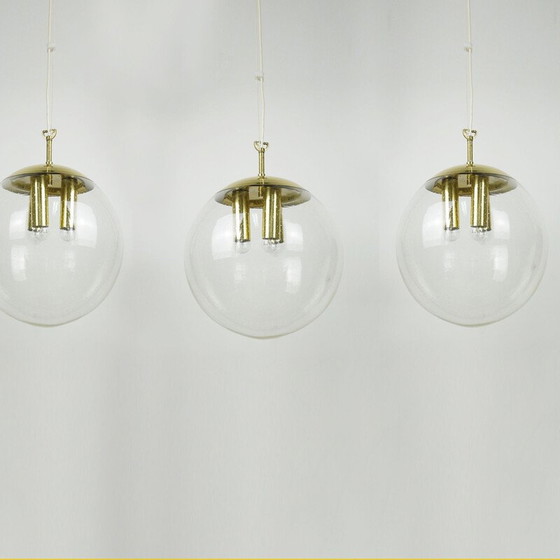 Image 1 of Lampada a sospensione in vetro vintage, 1950