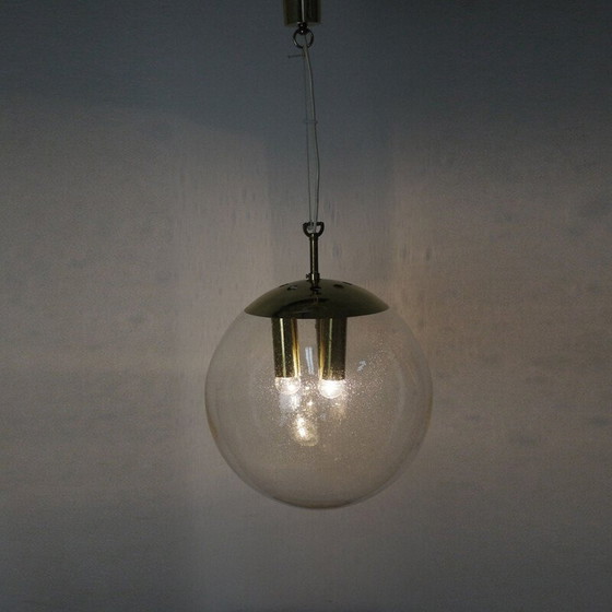 Image 1 of Lampada a sospensione in vetro vintage, 1950