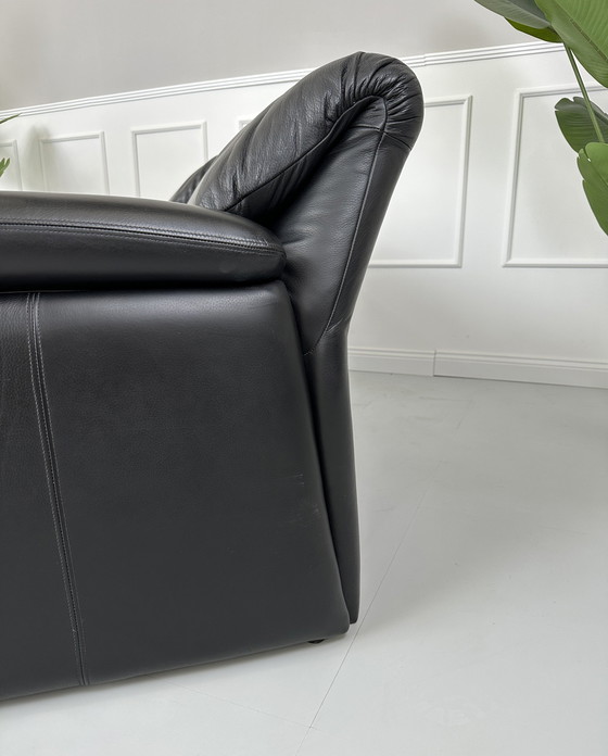 Image 1 of De Sede Designer Brand Sofa Leather Desede Black Switzerland