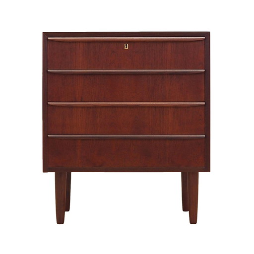 Teak Chest Of Drawers, Danish Design, 1970S, Production: Denmark