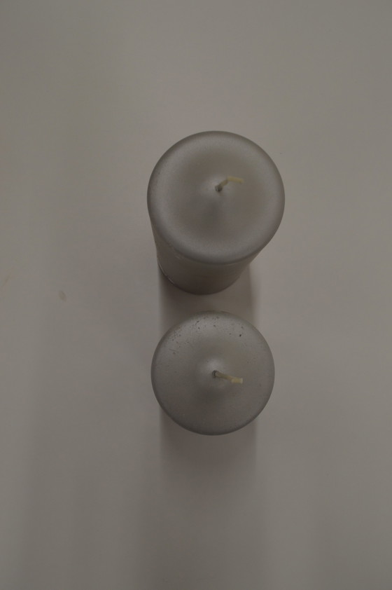 Image 1 of 2 Silver Blunt Candles