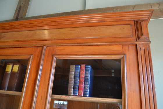 Image 1 of Antique Mahogany Wooden Bookcase, Display Case.