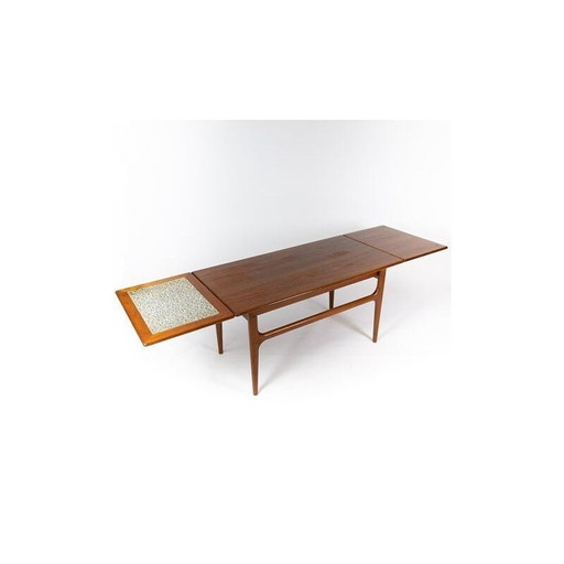 Vintage teak coffee table with extensions, Denmark 1960