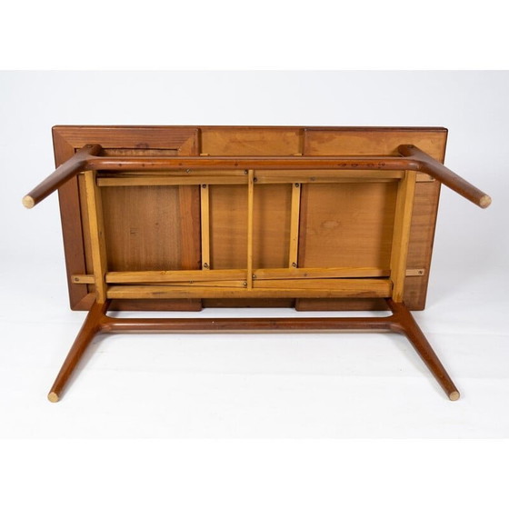 Image 1 of Vintage teak coffee table with extensions, Denmark 1960