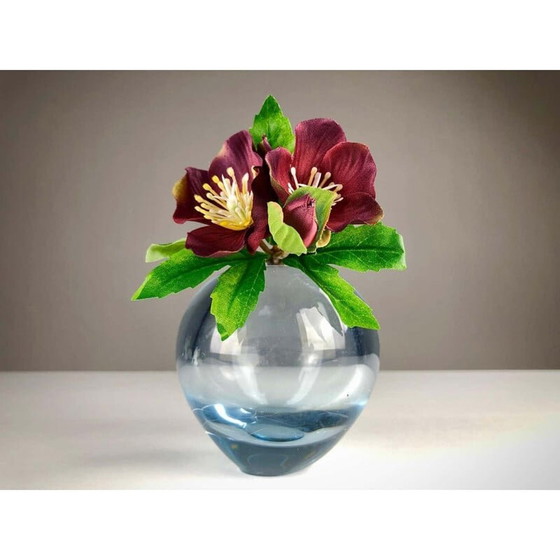 Image 1 of Vintage hand-blown glass vase by Per Lütken for Holmegaard, Denmark 1950