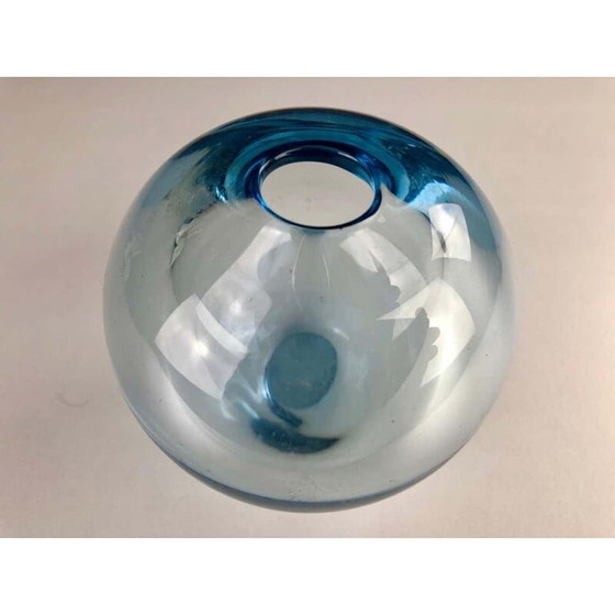 Image 1 of Vintage hand-blown glass vase by Per Lütken for Holmegaard, Denmark 1950