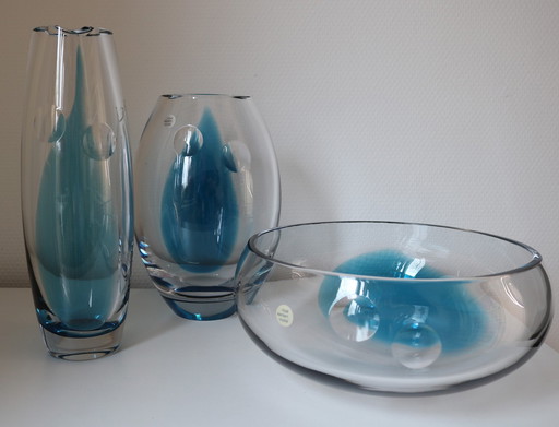 Royal Leerdam Glass trio Essilor by Siem van der Marel