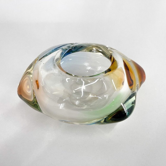 Image 1 of Vintage Art glass bowl by Frantisek Zemek for Mstisov Glassworks, Czechoslovakia 1950s