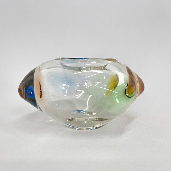 Image 1 of Vintage Art glass bowl by Frantisek Zemek for Mstisov Glassworks, Czechoslovakia 1950s