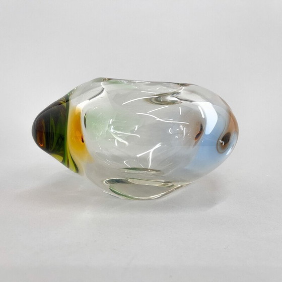 Image 1 of Vintage Art glass bowl by Frantisek Zemek for Mstisov Glassworks, Czechoslovakia 1950s