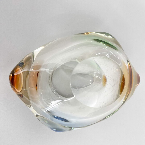 Image 1 of Vintage Art glass bowl by Frantisek Zemek for Mstisov Glassworks, Czechoslovakia 1950s