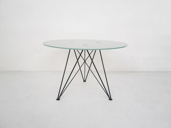 Image 1 of Rare Wire Frame Dining Table by Els Staal, The Netherlands, 1984