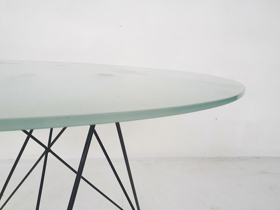 Image 1 of Rare Wire Frame Dining Table by Els Staal, The Netherlands, 1984