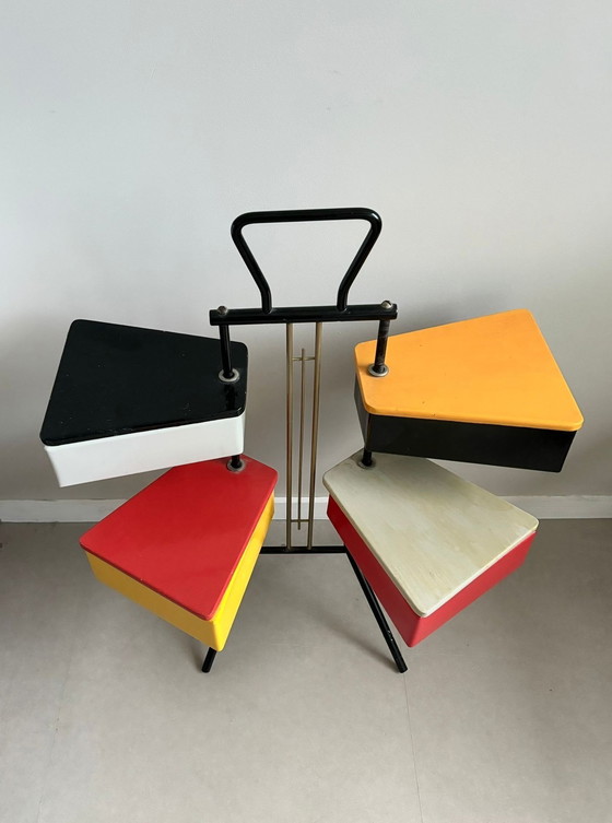 Image 1 of Dutch Design Sewing Box By Joost Teders For Metalux, 1950S