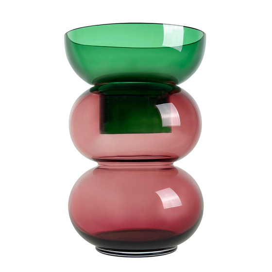 Image 1 of Cloudnola Bubble Luxurious Green and Pink Vase Collection