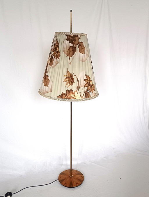 Temde Lampadaire années 60 avec écran de fleurs