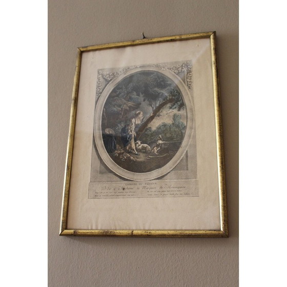 Image 1 of Pair of vintage paintings dedicated to the Marquise Madame de Montesquiou