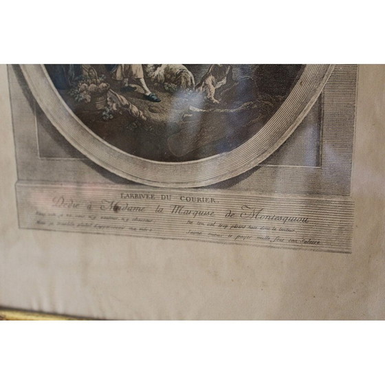 Image 1 of Pair of vintage paintings dedicated to the Marquise Madame de Montesquiou