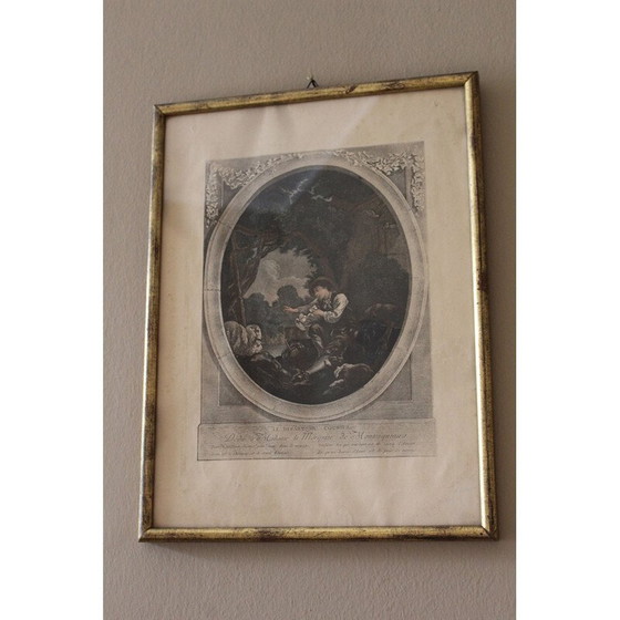 Image 1 of Pair of vintage paintings dedicated to the Marquise Madame de Montesquiou