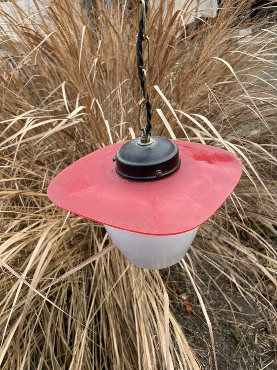 Image 1 of A vintage glass lamp from the 1940s