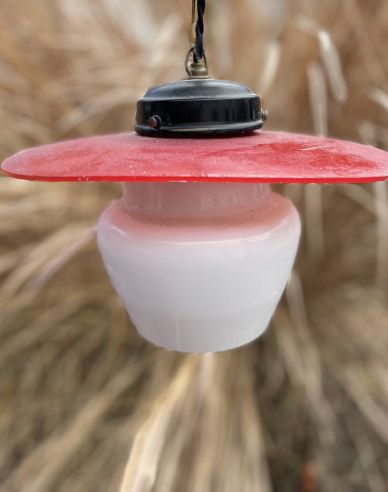 Image 1 of A vintage glass lamp from the 1940s