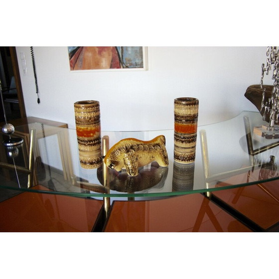 Image 1 of Coppia di piccoli vasi vintage di Aldo Londi, anni '70