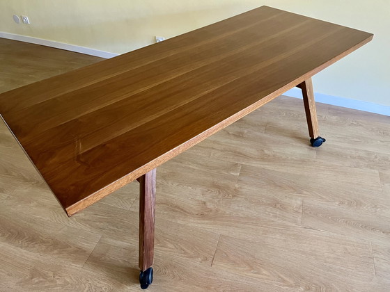 Image 1 of Torbecchia Walnut Dining Table by Giovanni Michelucci for Poltronova, Italy, 1965