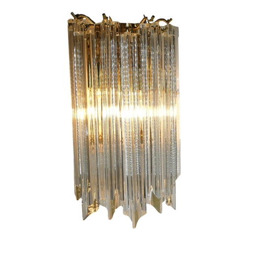 Image 1 of Triedri wall lamp Paolo Venini with 15 crystals