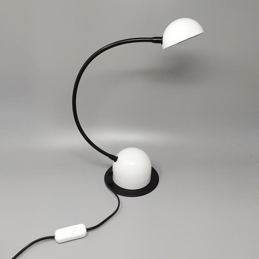 1970S Gorgeous White Table Lamp By Veneta Lumi. Made In Italy